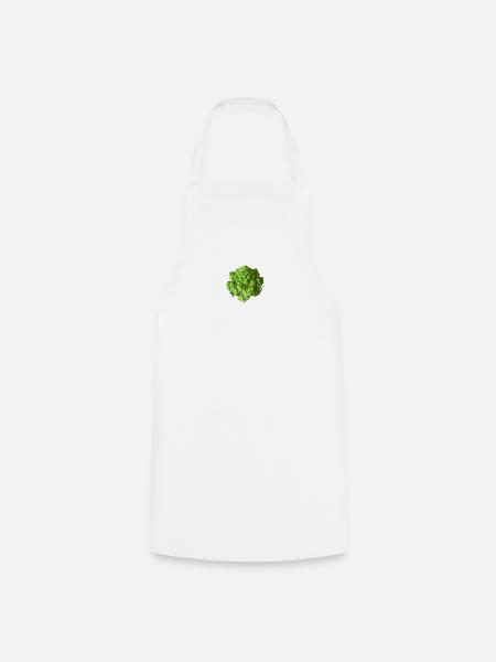 Romanesco-Brokkolifraktal - Kochschürze - Weiß