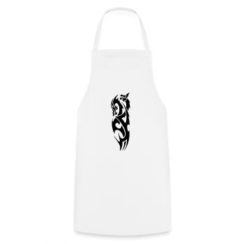tribal dragon - Cooking Apron - white - Front - AI Model Male 185 dark (185cm)