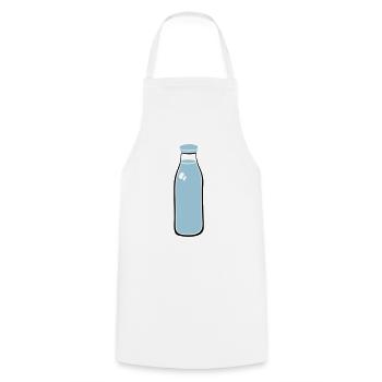 Flasche mit Milch - Kochschürze - Weiß - Vorne - AI Model Male 185 dark (185cm)