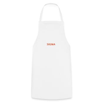 sigma word - Cooking Apron - white - Front - AI Model Male 185 dark (185cm)