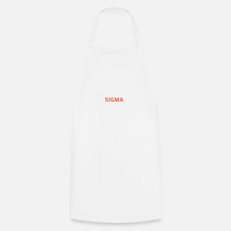 sigma word - Cooking Apron - white