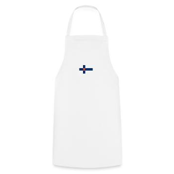 Drapeau de l'État de Finlande (petit) - Tablier de cuisine - blanc - Devant - AI Model Male 185 dark (185cm)