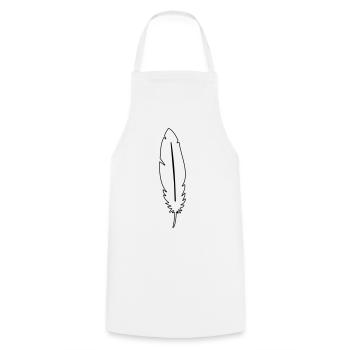 Feder Leichtigkeit Symbol - Kochschürze - Weiß - Vorne - AI Model Male 185 dark (185cm)