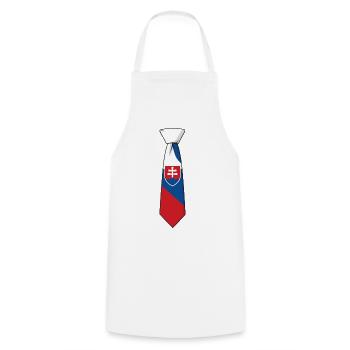 Slovakia Tie – Flag Design - Cooking Apron - white - Front - AI Model Male 185 dark (185cm)