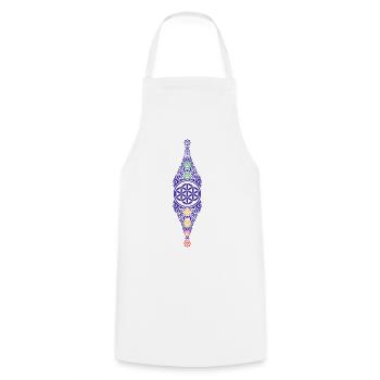 Spiritualität Meditation Heilige Geometrie Lotus - Kochschürze - Weiß - Vorne - AI Model Male 185 dark (185cm)