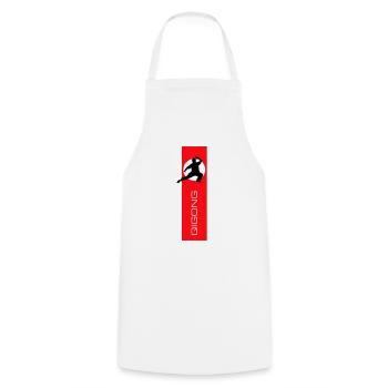 Drapeau Qigong - Tablier de cuisine - blanc - Devant - AI Model Male 185 dark (185cm)