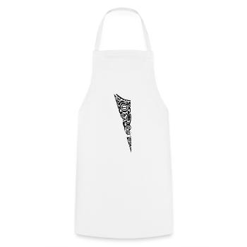 logo poitrine maori 31 noir - Tablier de cuisine - blanc - Devant - AI Model Male 185 dark (185cm)
