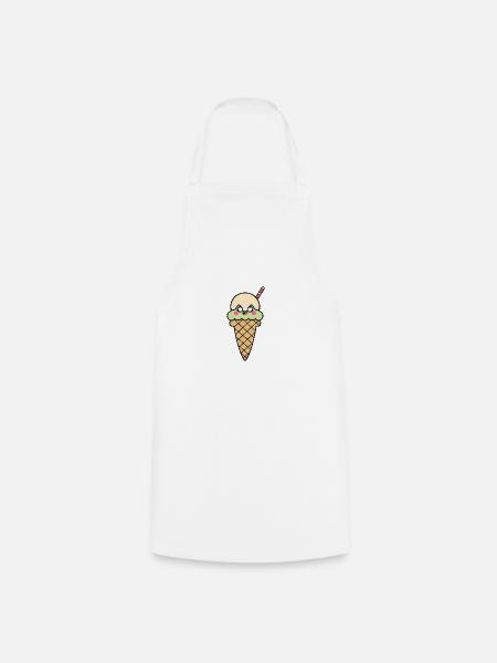 Eis süß Eistüte niedlich Eiscreme Geschenkidee - Kochschürze - Weiß