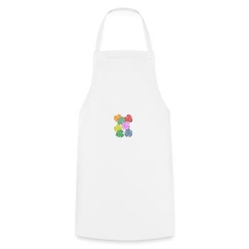 Monstera Plant Tropical - Cooking Apron - white - Front - AI Model Male 185 dark (185cm)