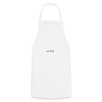 Tennis Ball ECG Tennis Heartbeat Tennis Amateurs - Tablier de cuisine - blanc - Devant - AI Model Male 185 dark (185cm)