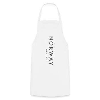 Fabriqué en Norvège, fierté norvégienne - Tablier de cuisine - blanc - Devant - AI Model Male 185 dark (185cm)