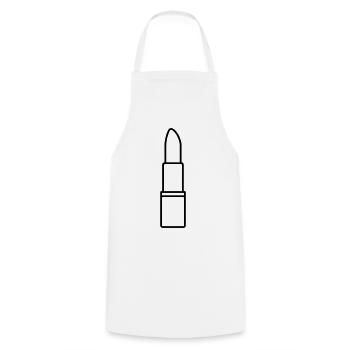 rouge à lèvres - Tablier de cuisine - blanc - Devant - AI Model Male 185 dark (185cm)