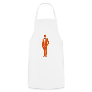 homme costume noeud papillon business - Tablier de cuisine - blanc - Devant - AI Model Male 185 dark (185cm)