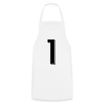 Nummer 1 - Zahl EINS Trikotnummer 1 Jahr - Kochschürze - Weiß - Vorne - AI Model Male 185 dark (185cm)