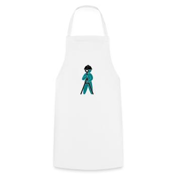 Un ingénieur sur un chantier de construction - Tablier de cuisine - blanc - Devant - AI Model Male 185 dark (185cm)