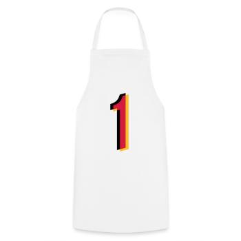 1 Number Germany Jersey Number Black Red Gold - Cooking Apron - white - Front - AI Model Male 185 dark (185cm)