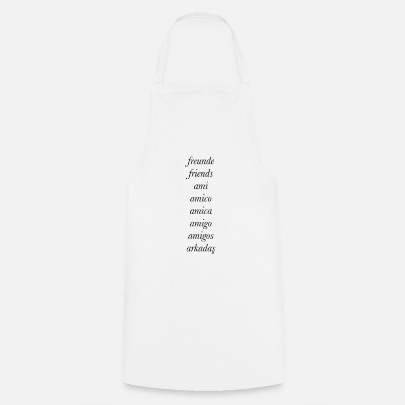 Amis dans différentes langues Design Shirt - Tablier de cuisine - blanc