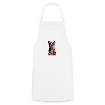 BULLDOG GOURMAND - Tablier de cuisine - blanc - Devant - AI Model Male 185 dark (185cm)