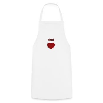 dad heart - Cooking Apron - white - Front - AI Model Male 185 dark (185cm)