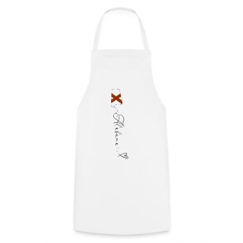 Alabama Flag St. Andrew's Cross Red White - Cooking Apron - white - Front - AI Model Male 185 dark (185cm)