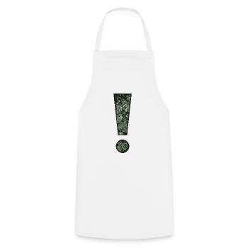 exclamation mark tropical plants jungle - Cooking Apron - white - Front - AI Model Male 185 dark (185cm)