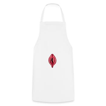 Lèvres Vagin Rouge Provocateur - Amour Lèvres Rouges Amour - Tablier de cuisine - blanc - Devant - AI Model Male 185 dark (185cm)