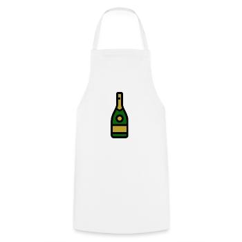 Champangner glass, sparkling wine, glass - Cooking Apron - white - Front - AI Model Male 185 dark (185cm)