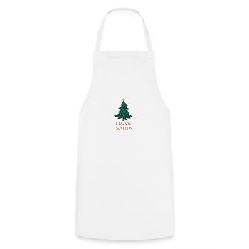 J’adore le Père Noël - Tablier de cuisine - blanc - Devant - AI Model Male 185 dark (185cm)