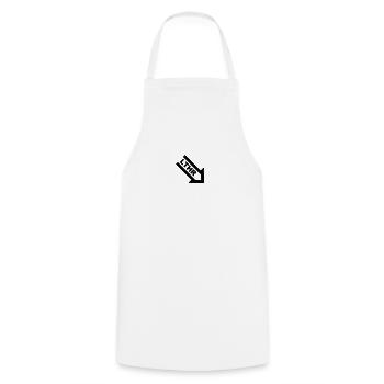 Leather Bottom - Cooking Apron - white - Front - AI Model Male 185 dark (185cm)