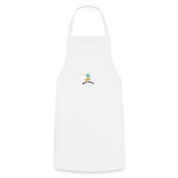 beach 🏖🏖please holiday design - Cooking Apron - white - Front - AI Model Male 185 dark (185cm)