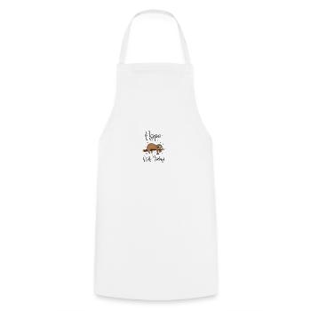 Nope Not Today - Cute Lazy Tired Sloth - Cooking Apron - white - Front - AI Model Male 185 dark (185cm)