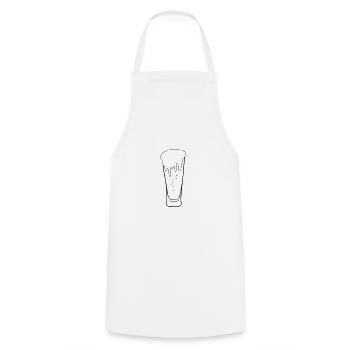 Fête de dessin de bière Célébrez le noir - Tablier de cuisine - blanc - Devant - AI Model Male 185 dark (185cm)