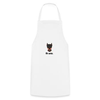 Ok wau mit Doberman Hundeliebhaber - Kochschürze - Weiß - Vorne - AI Model Male 185 dark (185cm)
