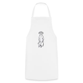 Idée cadeau bébé suricate - Tablier de cuisine - blanc - Devant - AI Model Male 185 dark (185cm)