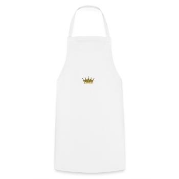 motif de couronne - Tablier de cuisine - blanc - Devant - AI Model Male 185 dark (185cm)