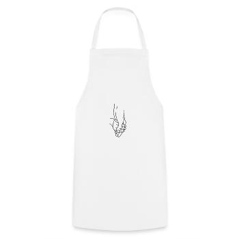 Child parent hand - Cooking Apron - white - Front - AI Model Male 185 dark (185cm)