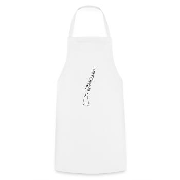 gun - Cooking Apron - white - Front - AI Model Male 185 dark (185cm)
