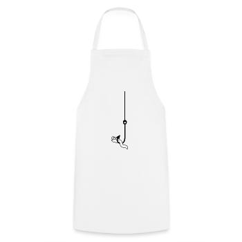 Worm On The Hook - Cooking Apron - white - Front - AI Model Male 185 dark (185cm)