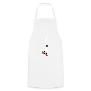 Worm On The Hook - Cooking Apron - white - Front - AI Model Male 185 dark (185cm)