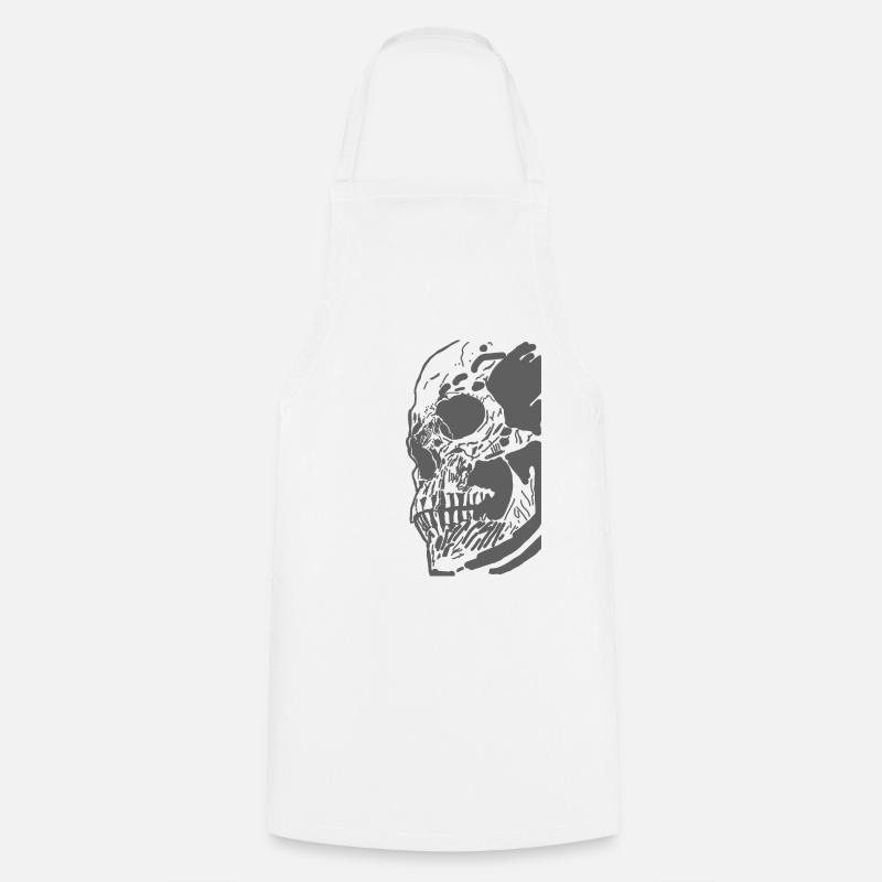 Skull, skull, skull, human, death, gift - Cooking Apron - white