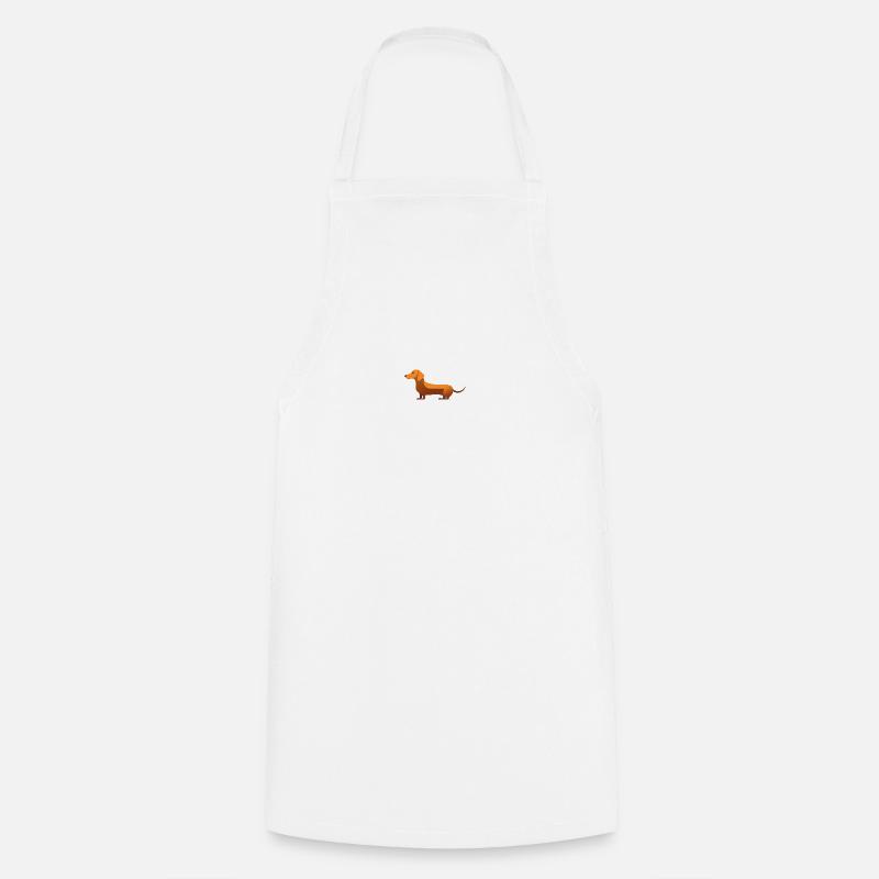 Small Sweet Dachshund Caramel - Cooking Apron - white