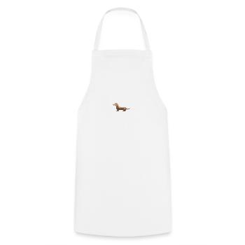 Petit teckel mignon beige - Tablier de cuisine - blanc - Devant - AI Model Male 185 dark (185cm)