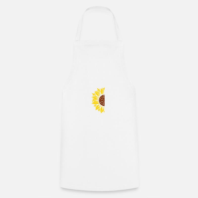 Half sunflower - Cooking Apron - white