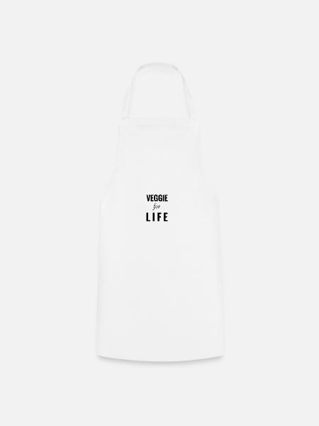 Veggie For Life - Kochschürze - Weiß