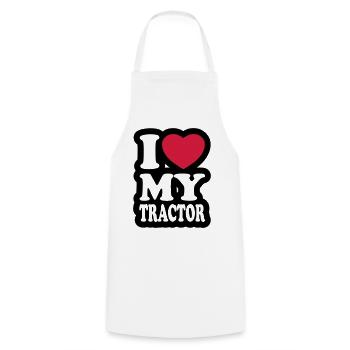 I love my tractor - Tablier de cuisine - blanc - Devant - AI Model Male 185 dark (185cm)