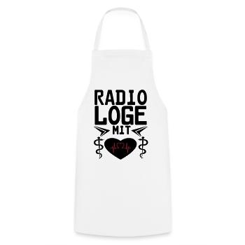 Radiologe mit Herz Geschenk - Kochschürze - Weiß - Vorne - AI Model Male 185 dark (185cm)
