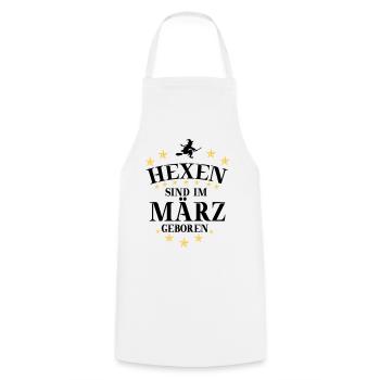 Hexen März - Kochschürze - Weiß - Vorne - AI Model Male 185 dark (185cm)