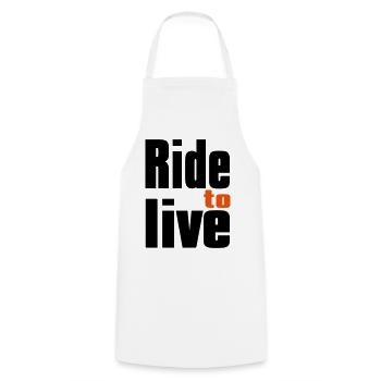Bikers - Cooking Apron - white - Front - AI Model Male 185 dark (185cm)