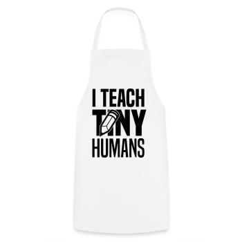 I teach tiny humans - Tablier de cuisine - blanc - Devant - AI Model Male 185 dark (185cm)