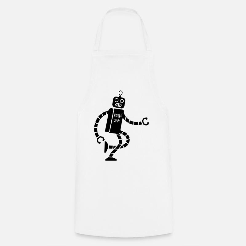 robot - Kochschürze - Weiß